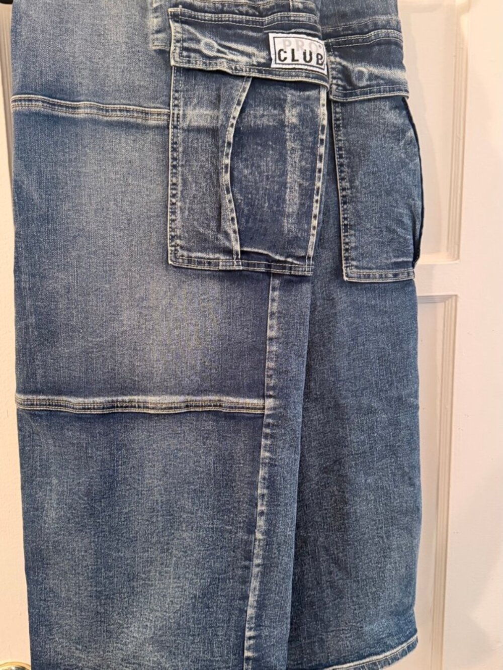 Pro Club Heavyweight Baggy Fit Denim Cargo Jeans